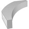 Ekena Millwork 3 1/2-in. W x 18-in. D x 24-in. H Thorton Architectural Grade PVC Knee Brace BRCP035X18X24THR - alternate 4